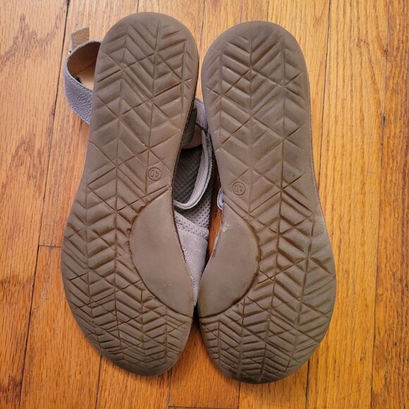 Miz‎ Mooz 41 Gray Leather Sandals Studded Detail 9.5 10 Open Toe 9.5 10 FIFI - Picture 3 of 7